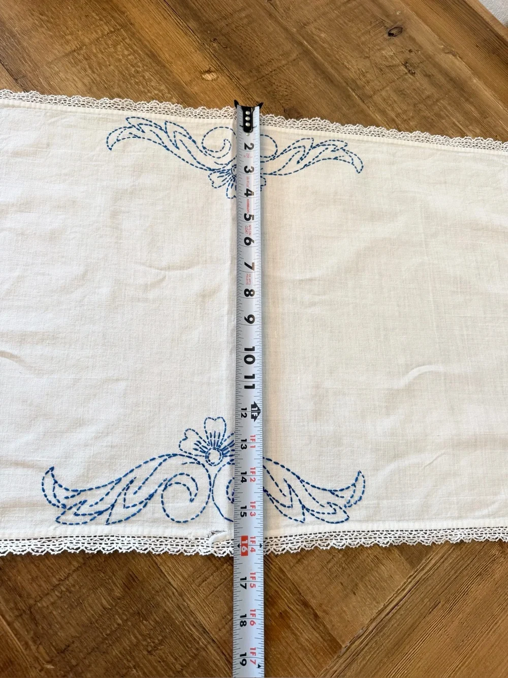 3 Pc Set Vintage Embroidered Table Linens.  Runner | Doily | Table Topper.